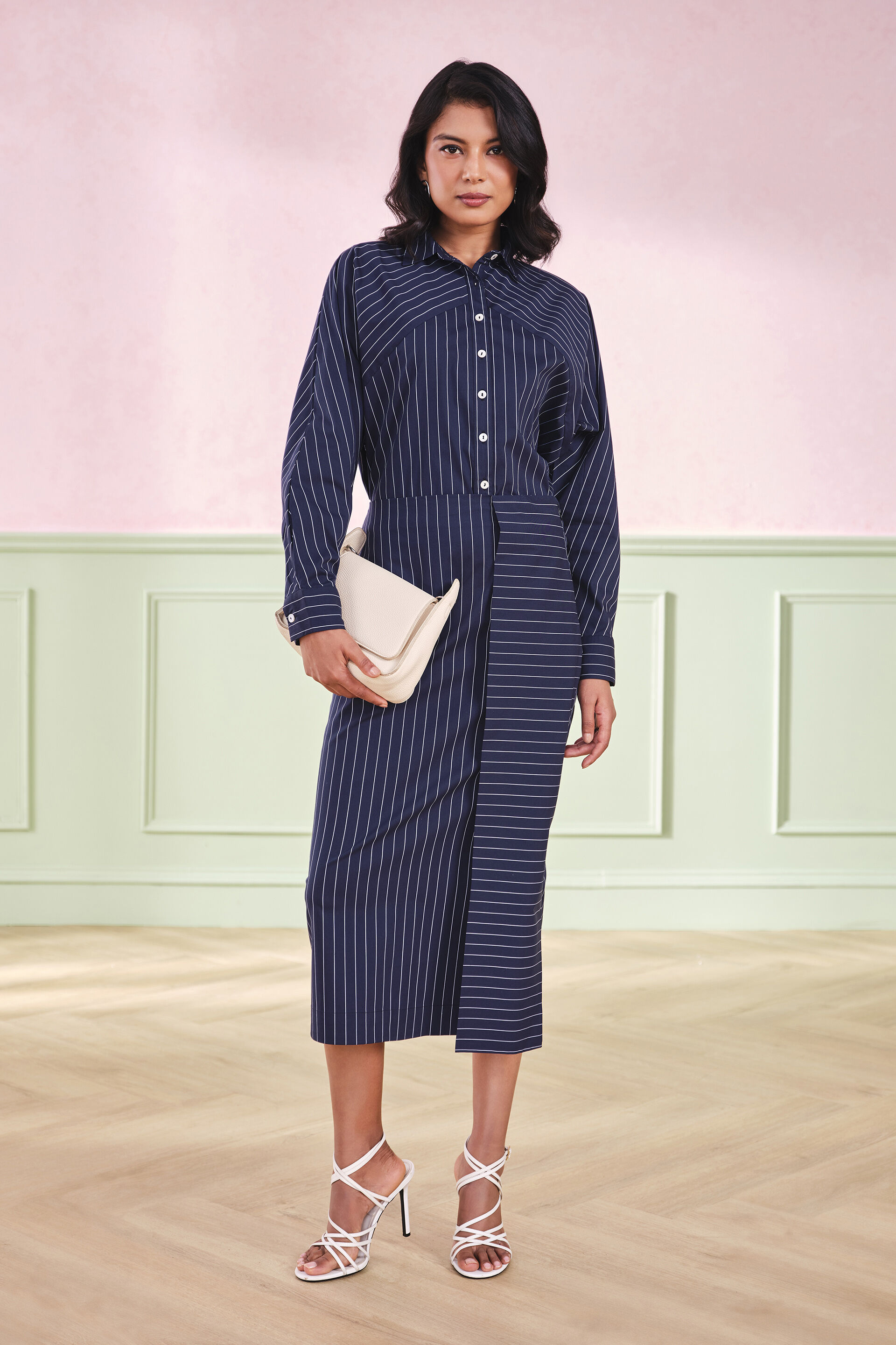 Boardroom Barbie Cotton Blend Set, Navy, image 2